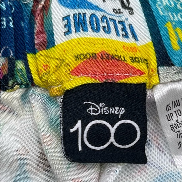 Disneyland Eras Shorts Disney 100 All Over Print Pockets Girl’s 5/6 Youth NWOT - Picture 10 of 10